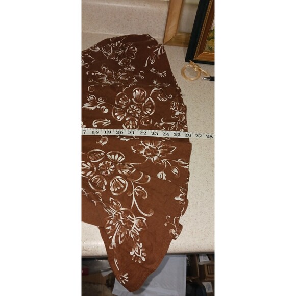 GEORGE FLORAL PRINT SEQUIN EMBELLISHED TIERED LINED SKIRT SZ 12 100% COTTON - Picture 5 of 6